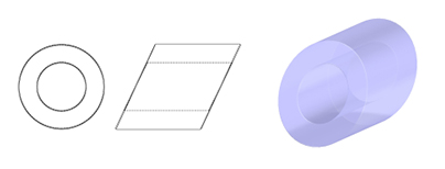 PRECIOSA Pipes-RH, šikmý váleček 2,5 mm, bal. 50 g - transparentní modrá